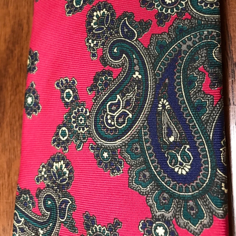 Vintage Paisley Tie Red Silk
